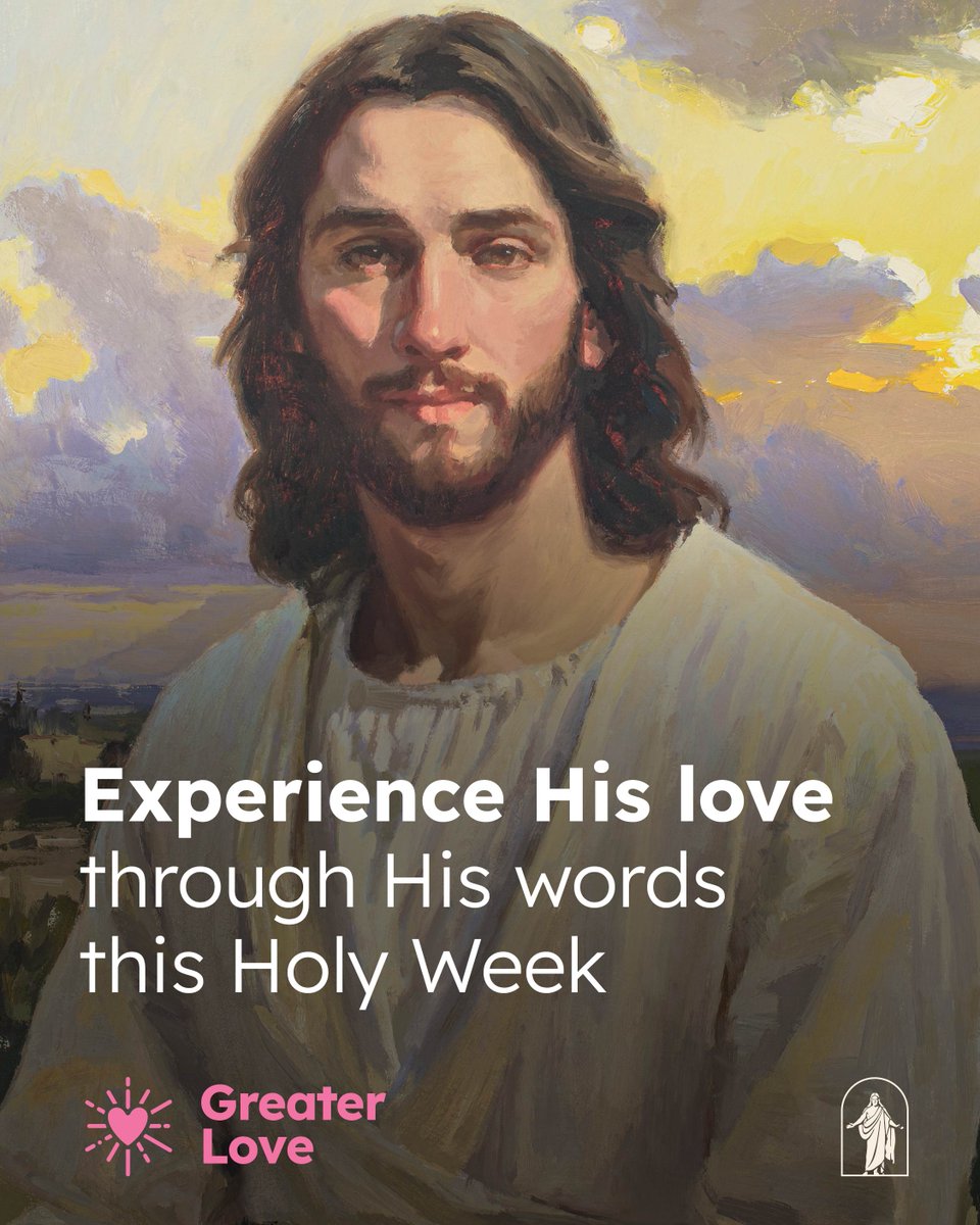 Ch_JesusChrist's tweet photo. If you’re looking for meaningful ways to grow closer to Jesus Christ this Easter, our Holy Week study guide can help. It will walk you through each day leading up to His Resurrection with thoughtful questions and prompts to help you feel His #GreaterLove. https://t.co/lWcLJq7WXu