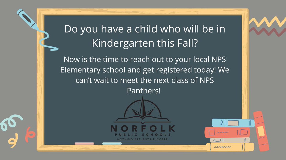 npspanthers's tweet photo. Kindergarten Roundup at NPS is scheduled for Wednesday, April 30th. Be sure to reach out to your neighborhood elementary school to get your child registered! We are excited to meet the next class of Panthers! #npspanthers https://t.co/DxXVpdyHZl