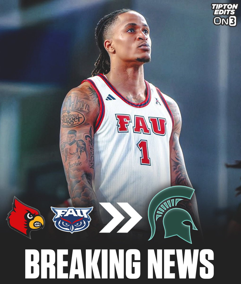 NEWS: Florida Atlantic transfer forward Kaleb Glenn has committed to Michigan State, he tells <a href="/On3sports/">On3</a>. 

The 6-7 sophomore averaged 12.6 points and 4.8 rebounds per game. The former 4⭐️ recruit began his career at Louisville. 

on3.com/college/michig…