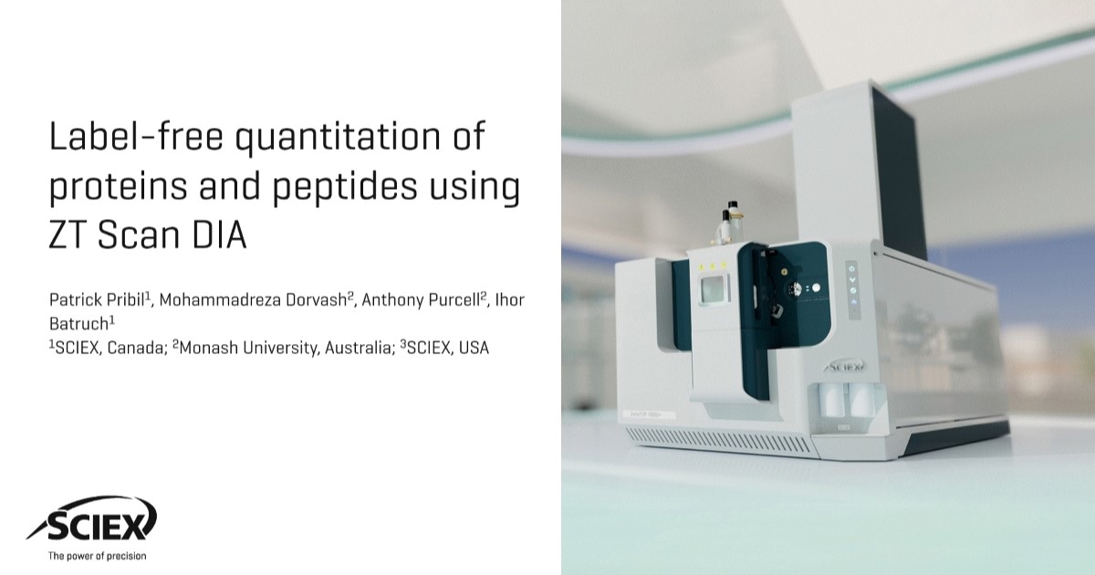 📢 ICYMI 😱, get access to this poster, presented at US-HUPO 2025: Label-free quantitation of proteins and peptides using ZT Scan DIA 

Access here 💻: sciex.li/fbiy2g