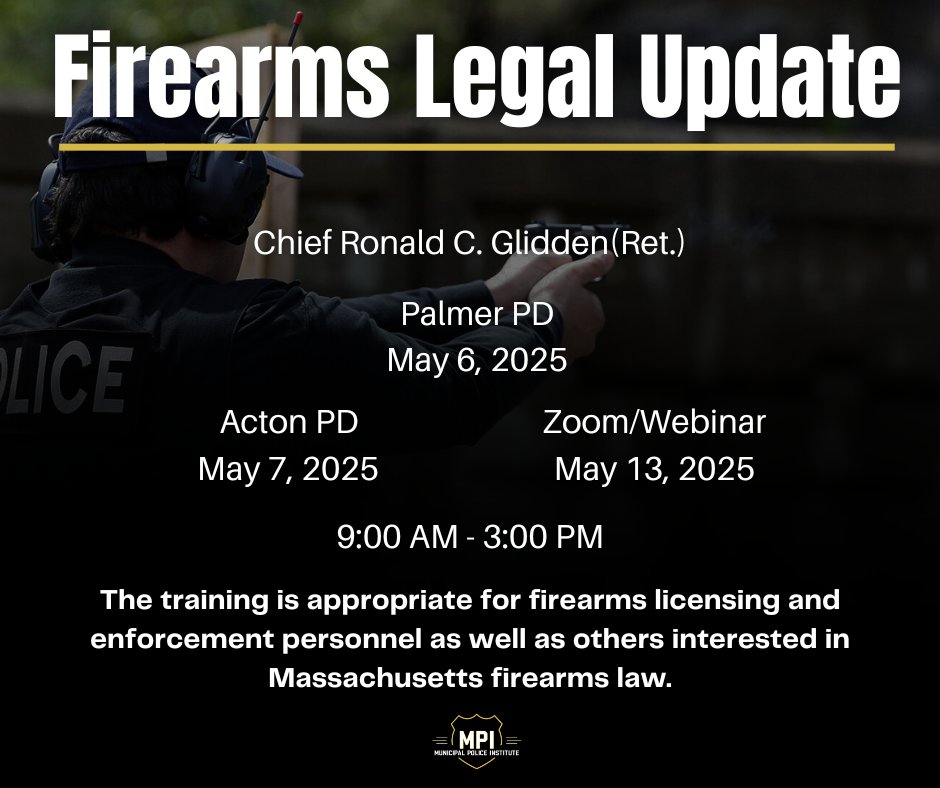 MPITraining's tweet image. Firearms Legal Update
Click the link below to read more!
mpitraining.com/people/chief-r…
#police #policetraining #mpi #leadership #massachusetts #lawenforcement #lawenforcementtraining #training #trainwiththebest