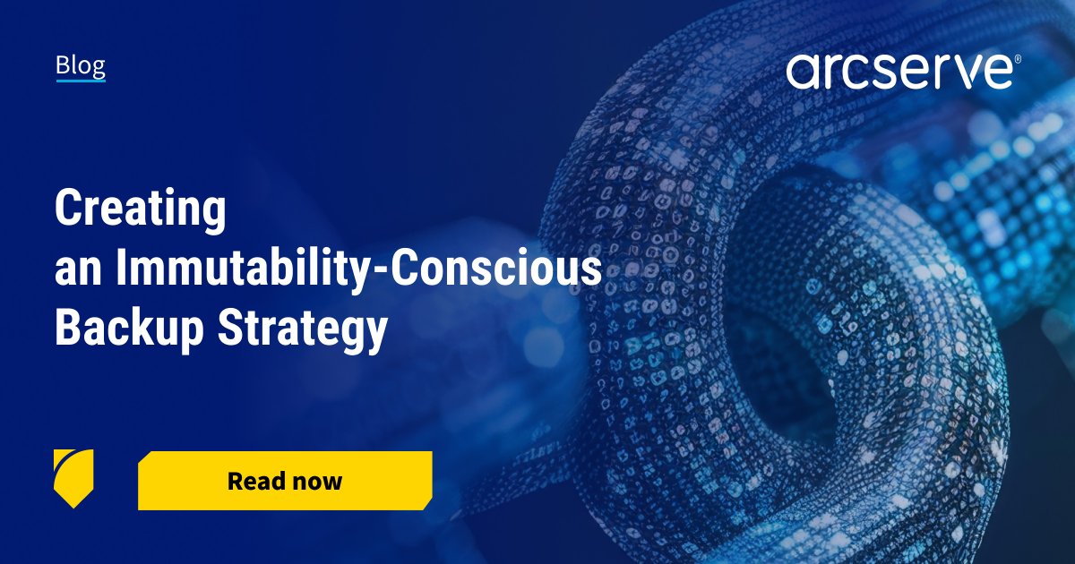 Arcserve's tweet image. 💾 A robust backup strategy with immutability is key to protecting your organization’s data. Discover more in our latest blog.

Read: arcserve.com/blog/creating-…

#Immutability #DataBackup #Tech