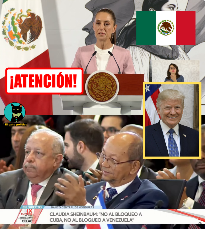 elgatopolitico_'s tweet photo. 🔴🔴¡Fuerte!
Tras su brillante participación en la cumbre de la CELAC, la presidenta de México ya habla de diversificar el mercado y apunta (entre otros) al gigante sudamericano, Brasil:

"Nosotros tenemos una acuerdo comercial con Estados Unidos y hay una integración económica muy importante con EU. Hoy con todo el tema de aranceles... nosotros vamos a seguir con la integración [...] pero es relevante preguntarse si no se requieren diversificar los mercados y los países con los que tenemos relación [...] ¿Por qué no trabajar para que haya mayor mercado entre Brasil y México?", dijo. 
#MañaneraDelPueblo 📛📛 #DonaldTrump