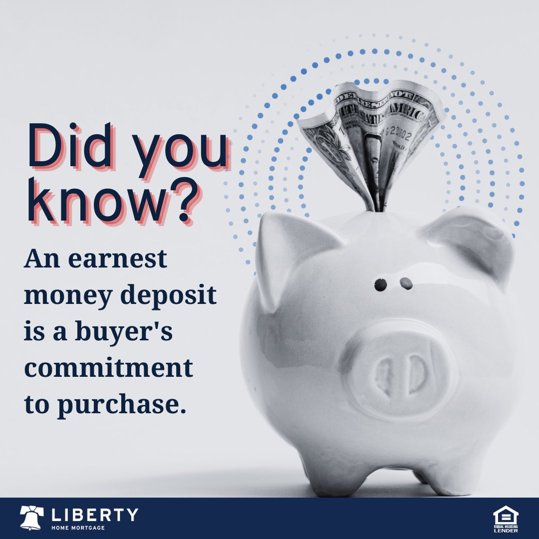 Finance_Wizard's tweet photo. Earnest money deposit = Buyer's commitment! Call me to discuss your home buying process! #libertyrising https://t.co/xwq6c8kfxg https://t.co/qTTUzugY9l