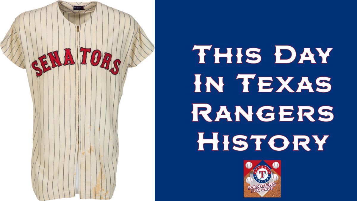 This Day in Texas Rangers History: 1961 - The expansion Washington Senators, who would later become the Texas Rangers in 1972, play their first game on April 10, falling 4-3 to the Chicago White Sox at Griffith Stadium.