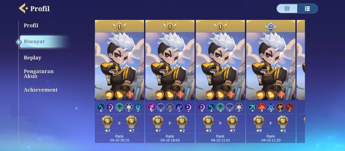 joki magic chess gogo tier epic 1 - legend 8  24 ⭐ bonus 3 ⭐, done!

yuk yang mau joki sung dm + mention aja ya gais, order banyak aku kasi lebihan ⭐⭐⭐!

#jokimcmlbb #zonauang #zonajajan