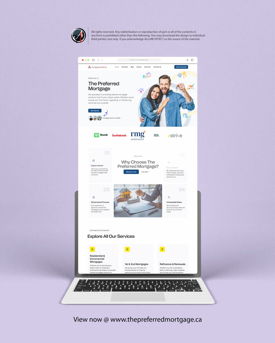 Allureeffect's tweet photo. People judge books by covers—and businesses by websites. Let’s make yours stand out! Clean lines. Bold visuals. Seamless flow. Your dream website? Let’s build it. Talk to us now. @thepreferredmortgage #WebDesign
#WebDevelopment #DigitalMarketing #WebDesigner #fyp #SEO #Messi https://t.co/vYZdMUo4Fu