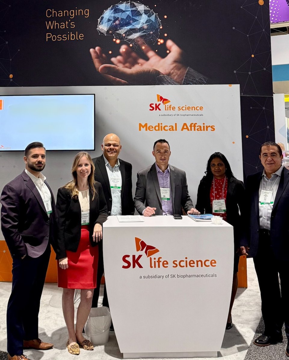 We had a great meeting at #AAN2025, sharing our epilepsy research and connecting with leaders in neurology. Thank you to our Medical Affairs and Clinical team for representing SK Life Science and helping drive progress in CNS!