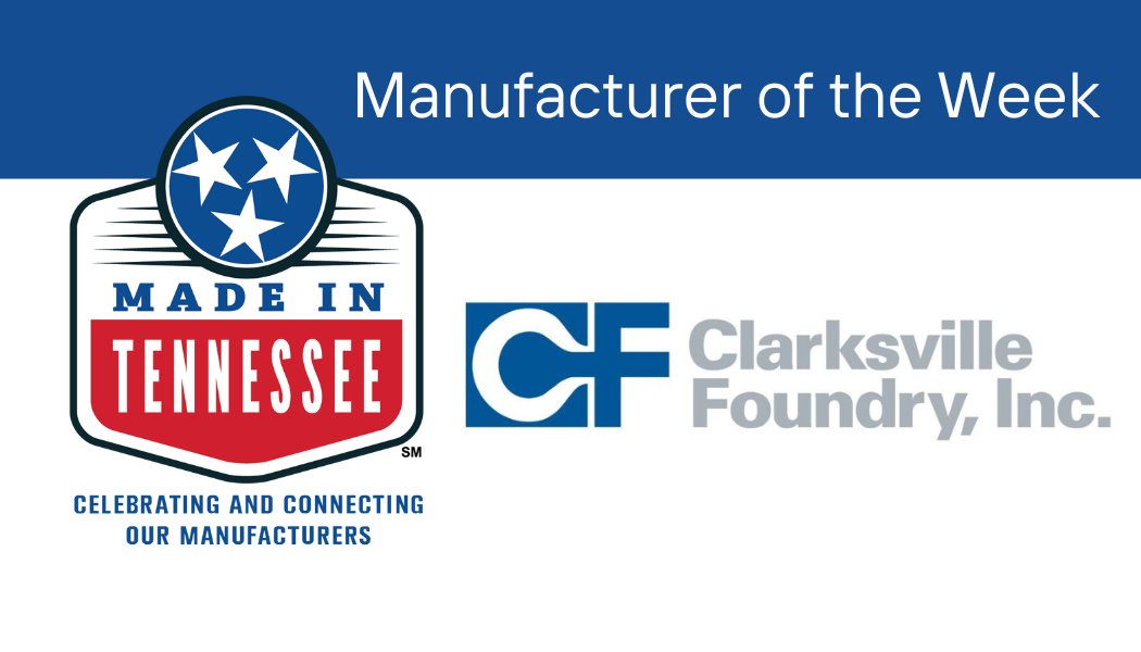 UTCIS's tweet photo. 🚨Clarksville Foundry is Made in Tennessee’s Manufacturer of the Week! They offer casting services from blueprint to finished product, including up to 1,500 lb castings, machining, and heat treatments.

 Learn more at https://t.co/ej0AIX1m2P

#MadeinTN #ClarksvilleFoundry https://t.co/T4EudNA9t2