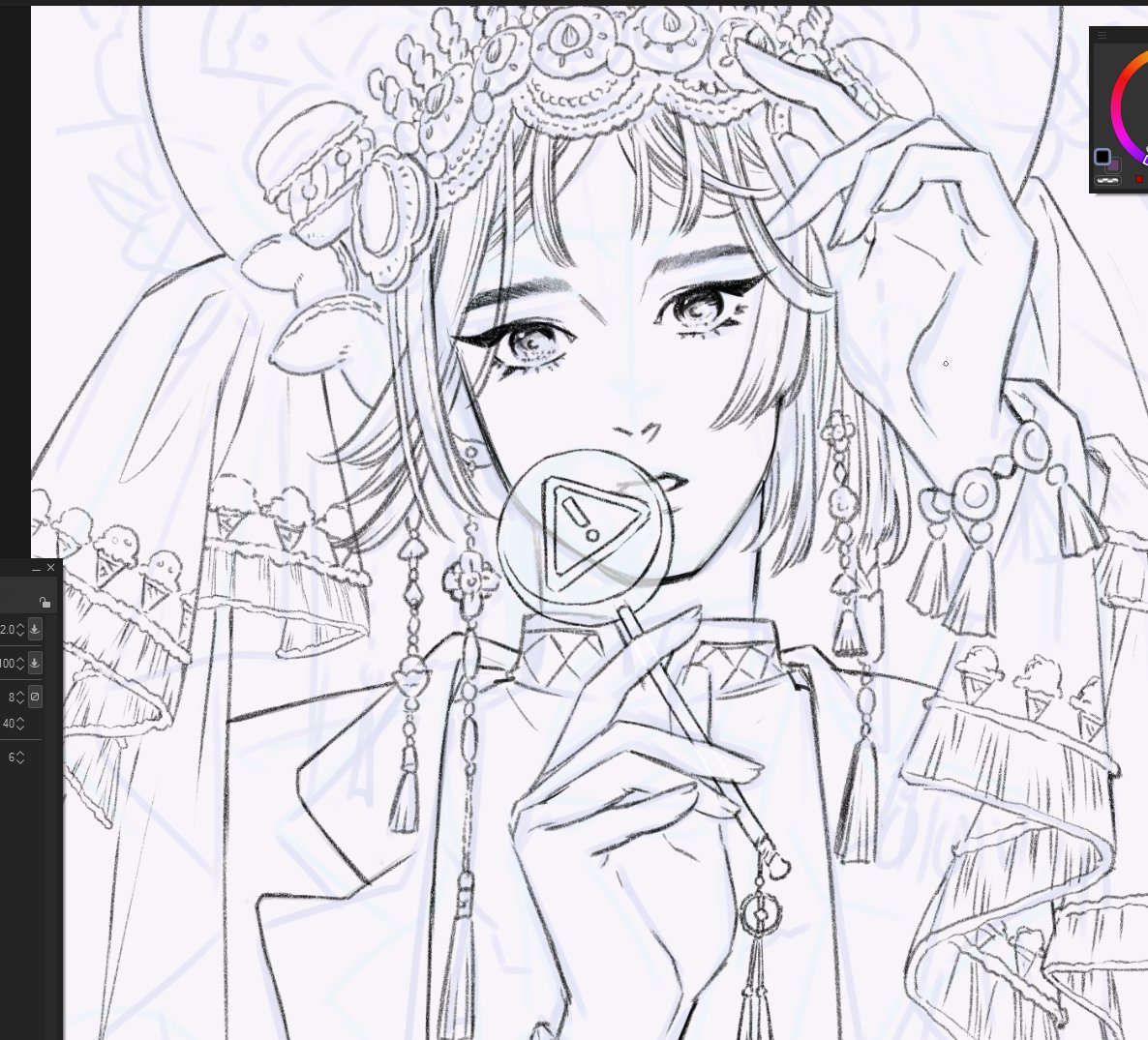 taking a break from drawing fanart to drawing original...........My day job is drawing and I'm very tired and exhausted today but I really want to draw some originals 