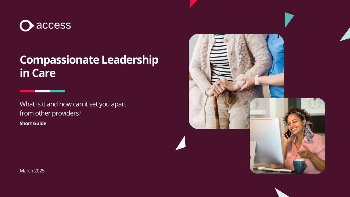 Introducing our brand new guide: 'Compassionate Leadership in Care'

Within this handy guide you will find out what compassionate leadership is and how can it set you apart
from other providers.

Get your copy here: ow.ly/HNkU50Vy1qX

#CompassionateLeadership #Care #Guide
