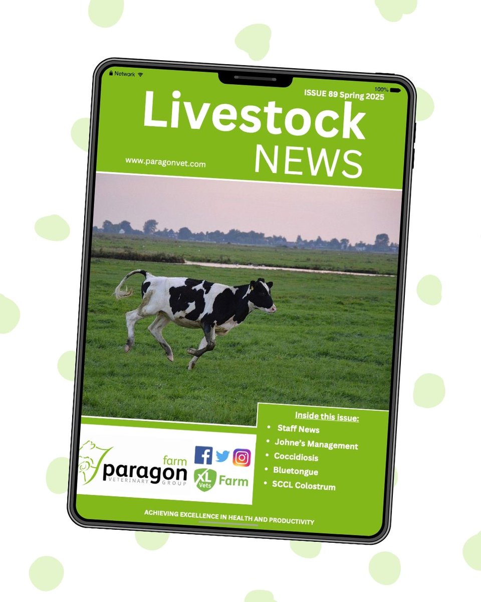 Our spring newsletter is out NOW 🗞🌷

Our spring edition includes updates on:
🐮 Staff news
🐮 Johne's update
🐮 Coccidiosis
🐮 Bluetounge
🐮 SCCL Colostrum

Find it here 👉 bit.ly/3EhP3ad