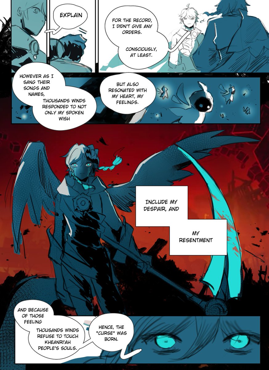 i draw this before Natlan so no longer lore accurate but here we go 

[1/2]  till his heart stops bleeding (never)  #venti 