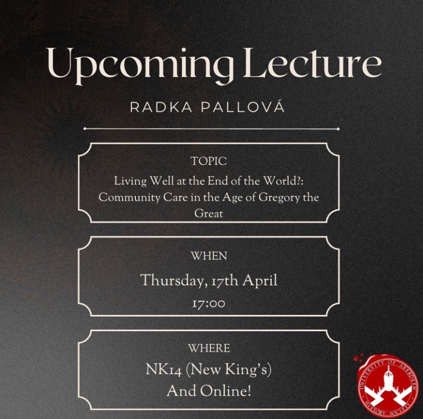 ABDNHistory's tweet photo. Upcoming lecture! We're hosting our last lecture of the academic year on the 17th, and this time it's a hybrid event! 

Our speaker this time is Radka Pallová. Radka is a PhD candidate in History at Princeton University. 

Link: https://t.co/xXPShkHLin https://t.co/PFTLs2aTXl