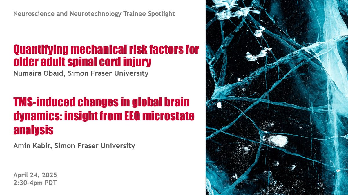 SFU Institute for Neuroscience and Neurotechnology (@sfuneuro) on Twitter photo Join us for an INN social and seminar on April 24th at 2:30pm. Enjoy complimentary coffee and treats while INN travel award recipients Numaira Obaid and Amin Kabir share their research. Visit our website for more info: bit.ly/3YtYlqY Join us for an INN social and seminar on April 24th at 2:30pm. Enjoy complimentary coffee and treats while INN travel award recipients Numaira Obaid and Amin Kabir share their research. Visit our website for more info: bit.ly/3YtYlqY