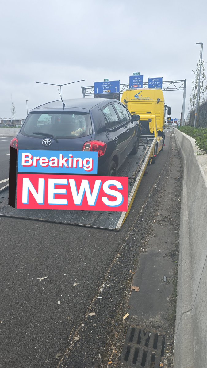 Daar gaat mijn bolide :/