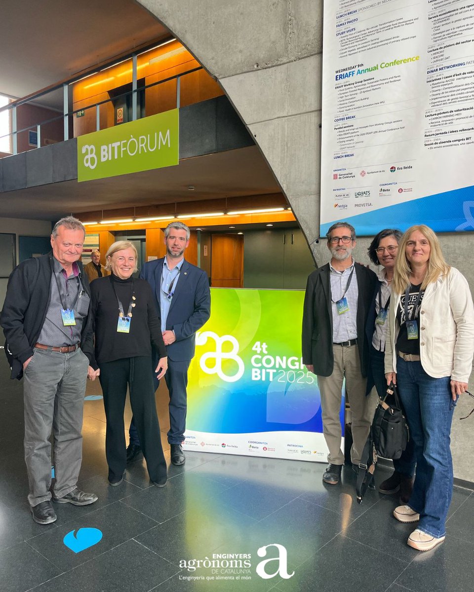 <a href="/Eng_Agronoms/">Enginyers Agrònoms de Catalunya</a>, a través de membres de la comissió de transició energètica i xoc climàtic, ha estat present al <a href="/congresBIT/">5è Congrés BIT - Edició Vic</a> que, sota el títol "Valorització dels serveis ecosistèmics per contribuir al desenvolupament de la bioeconomia", va tenir lloc els dies 8 i 9 d'abril. 🫂 ♻️