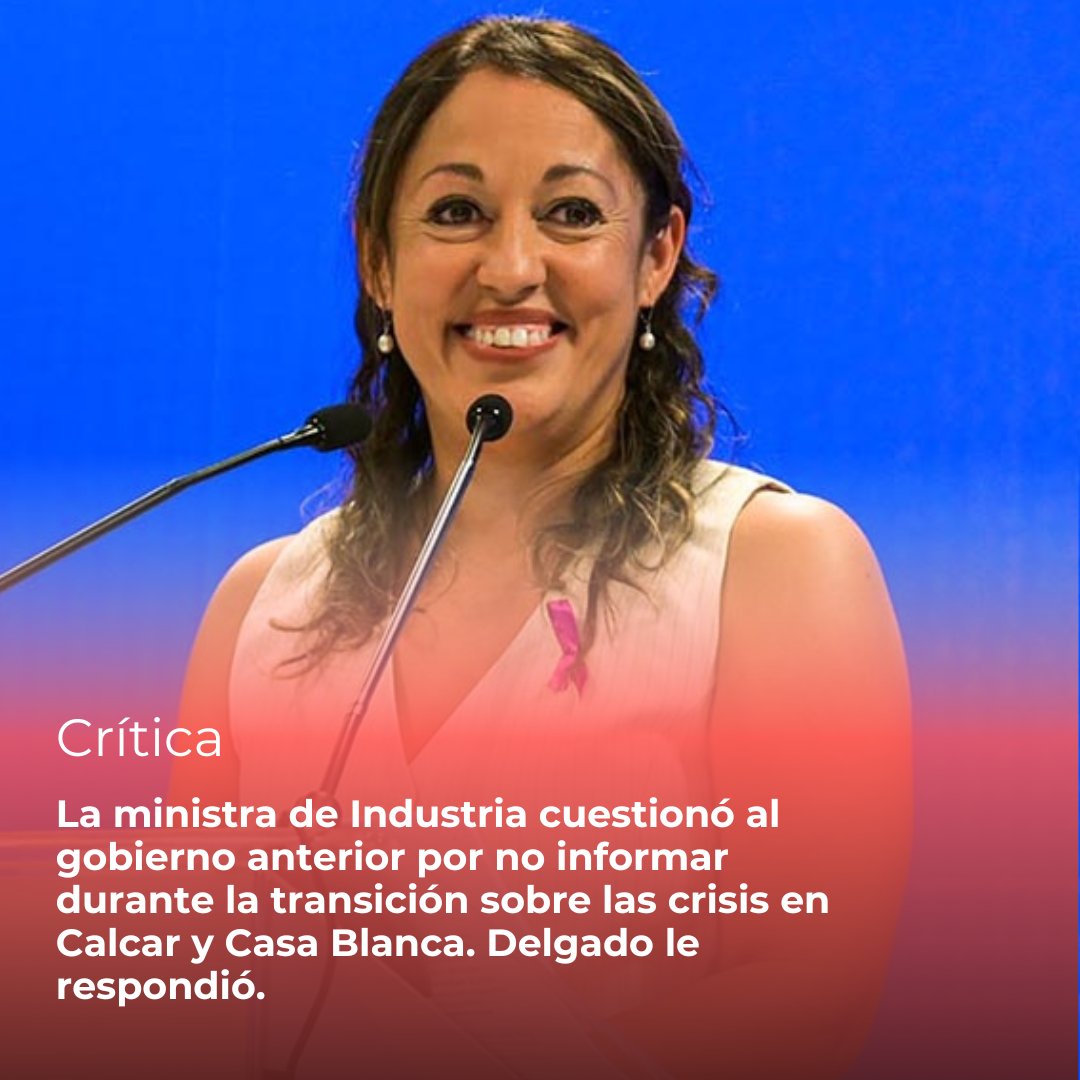 La ministra <a href="/FcardonaUy/">Fernanda Cardona</a> cuestionó al gobierno anterior por no informar sobre Calcar y frigoríficos. 

El senador <a href="/AlvaroDelgadoUy/">Alvaro Delgado</a> le respondió: “Me cuesta creer eso. Cuando uno es gobierno, lo primero es hacerse cargo”.

Lee más en ➡️ informarte.com.uy/cardona-cuesti…