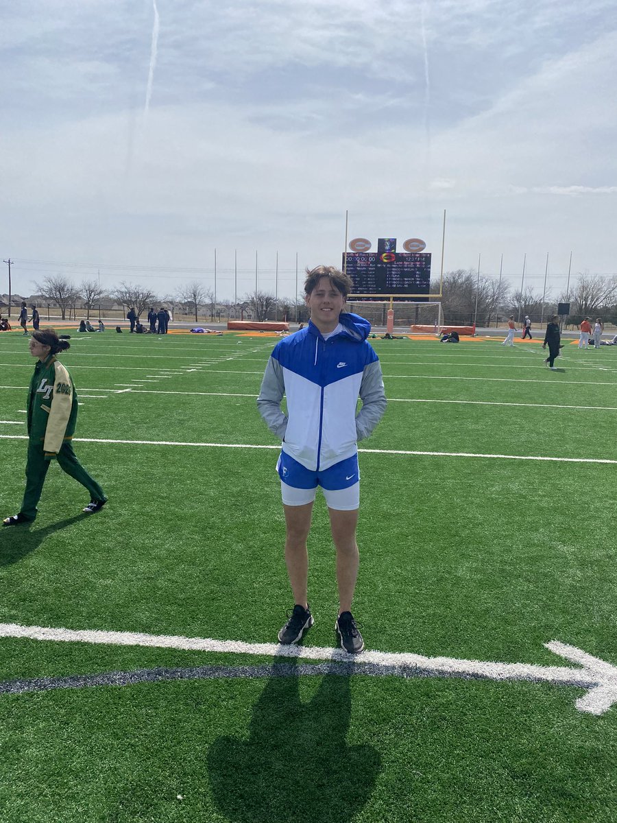 Beautiful day at Standridge Stadium for our Area 11 &amp; 12-5A Meet!

First up, we have the District 11-5A Long Jump Runner-Up <a href="/NashHorton3/">Nash Horton 25’</a>!

He will compete at 9:30! Let’s go Nash!