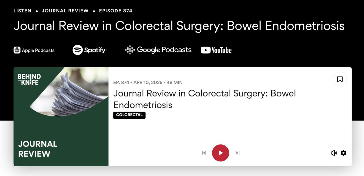 BehindTheKnife (@behindtheknife) on Twitter photo Whatcha know about BOWEL ENDOMETRIOSIS? This is a vexing problem - better listen to our latest episode!
<a href="/DCREdInChief/">susan galandiuk</a> <a href="/bolshinskyv/">Vladimir Bolshinsky</a> <a href="/sandykava/">Sandy Kavalukas</a> <a href="/HillaryLSimon/">Hillary Simon, DO</a> do a great job of breaking it down.
🎧app.behindtheknife.org/podcast/journa…🎧 Whatcha know about BOWEL ENDOMETRIOSIS? This is a vexing problem - better listen to our latest episode!
<a href="/DCREdInChief/">susan galandiuk</a> <a href="/bolshinskyv/">Vladimir Bolshinsky</a> <a href="/sandykava/">Sandy Kavalukas</a> <a href="/HillaryLSimon/">Hillary Simon, DO</a> do a great job of breaking it down.
🎧app.behindtheknife.org/podcast/journa…🎧