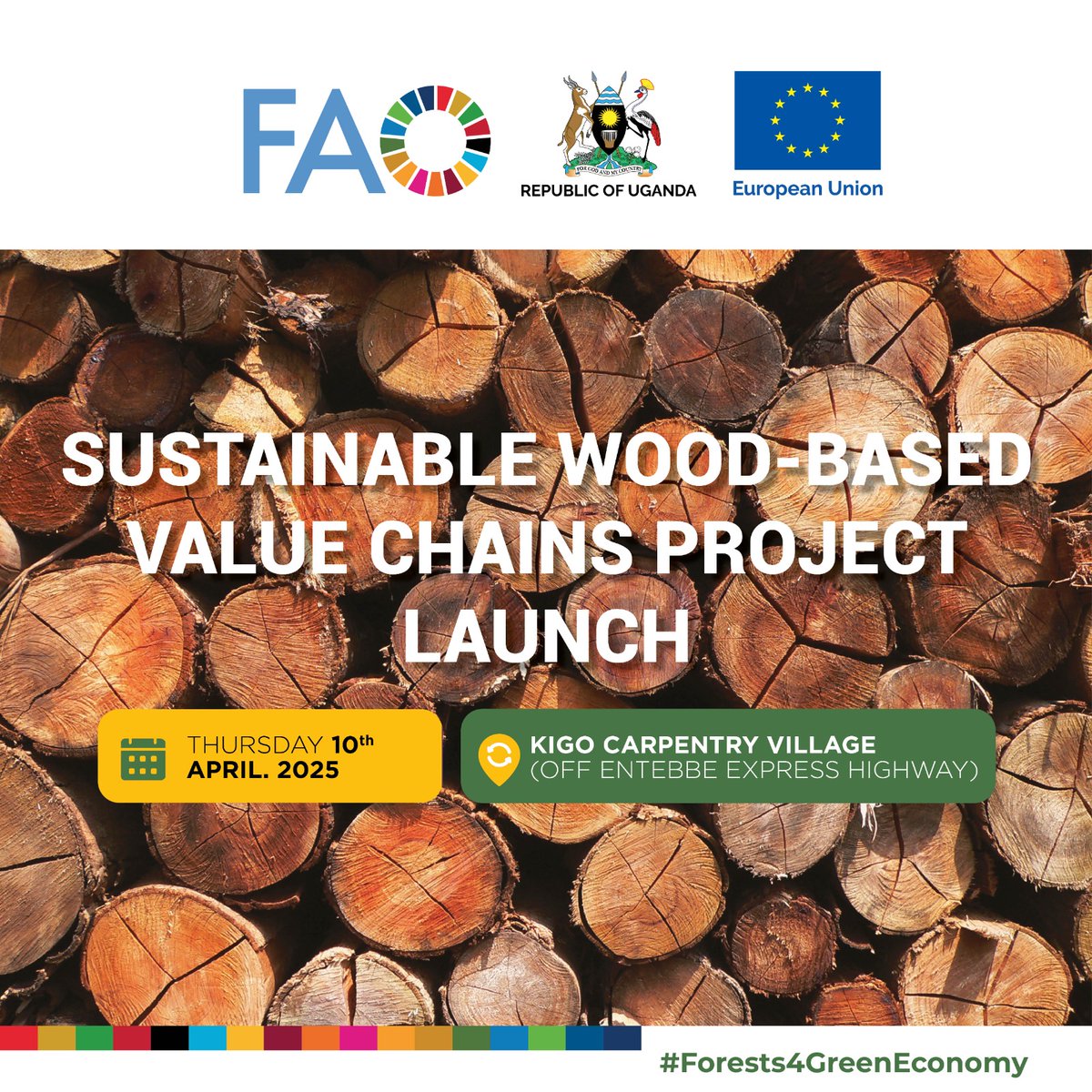 EUinUG's tweet photo. The project is designed around 3 key outcomes:
1️⃣ Boosting legal wood supply from planted forests
2️⃣ Enhancing processing & market demand
3️⃣ Improving SME access to affordable finance in logging & wood manufacturing.
🌲🪵
#EUandUganda #ForestPartnership
#Forests4GreenEconomy https://t.co/JDx3T9aJxe