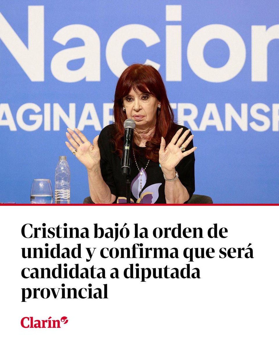 CFK confirma que va a ser candidata a diputada 🇦🇷