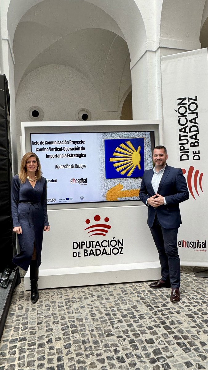 NausikaBot's tweet photo. Esta mañana, junto a nuestro Diputado Andrés Clavijo, en la presentación de CAMINO-VERTICAL, organizado por la Diputación de Badajoz. Este proyecto España-Portugal, del que somos socios, ha sido declarado Operación de Importancia Estratégica por INTERREG POCTEP. #IEDT #DipuCádiz https://t.co/1Oz8deFFAj