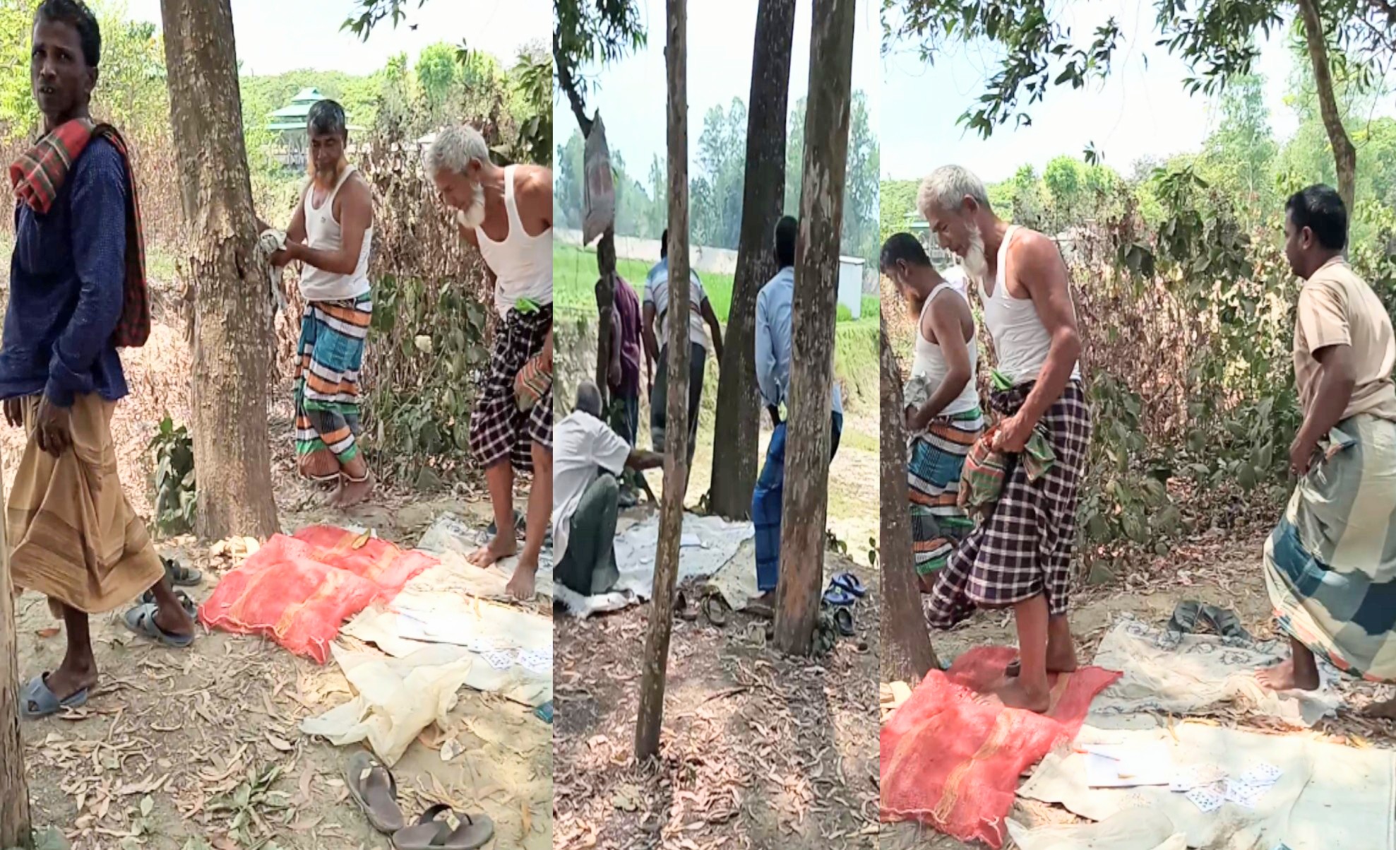 উপস্থিতি টের পেয়ে দৌঁড়ে পালালো জুয়াড়ি