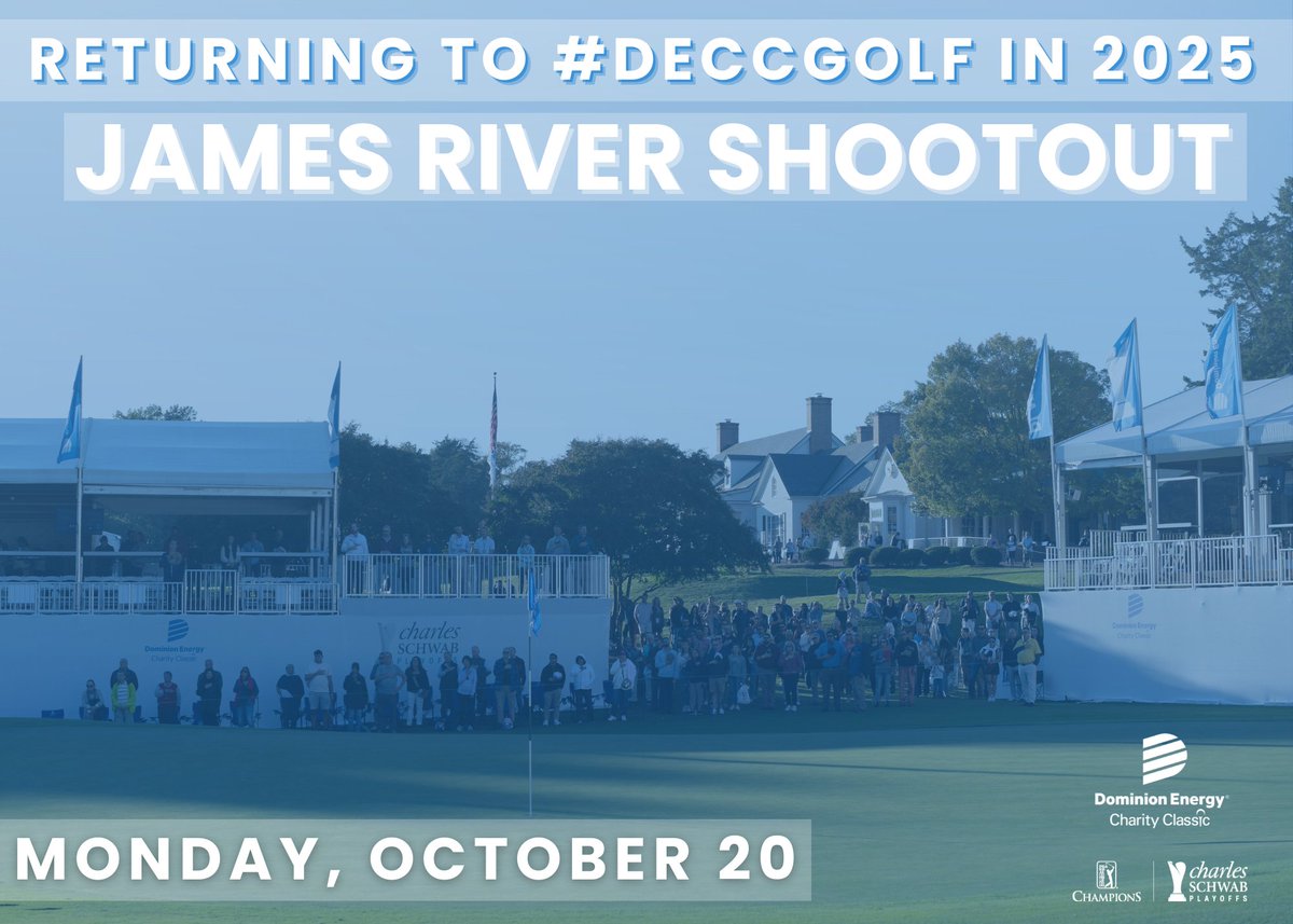 Returning the Monday following the conclusion of the Dominion Energy Charity Classic, is the James River Shootout Am-Am. Tee it up under Championship Sunday conditions at The Country Club of Virginia, James River Course. Reserve your foursome now by calling (804) 234-8840 ⛳