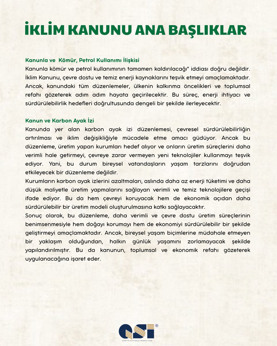 Türkiye'nin ilk İklim Kanunu Teklifi, Türkiye Büyük Millet Meclisi'nde (TBMM) görüşülmekte olup, iklim değişikliğiyle mücadelede yasal bir çerçeve oluşturmayı hedeflemektedir. Çevre, Şehircilik ve İklim Değişikliği Bakanlığı, bu kanun teklifiyle ilgili merak edilen 14 soruyu