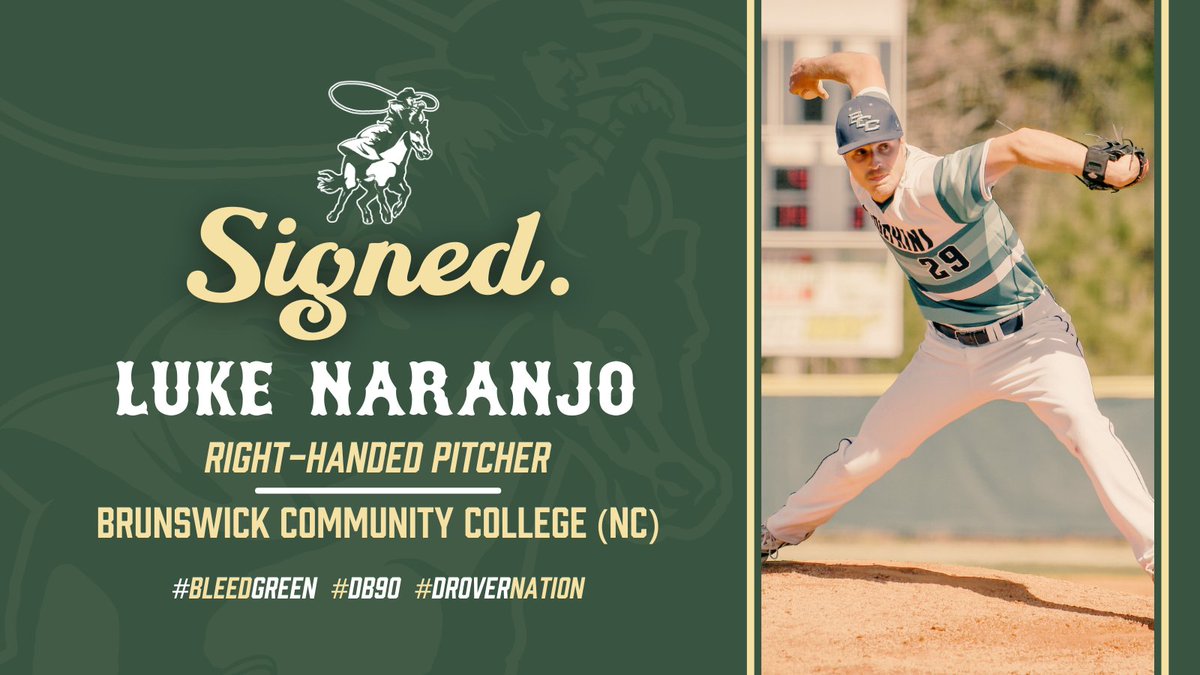 Please help us welcome a native of Frisco, Texas - RHP Luke Naranjo to the Drovers Family! 👊 

#DroverNation🏇 x #BleedGreen
<a href="/naranjo_luke/">Luke Naranjo</a> | #DB90