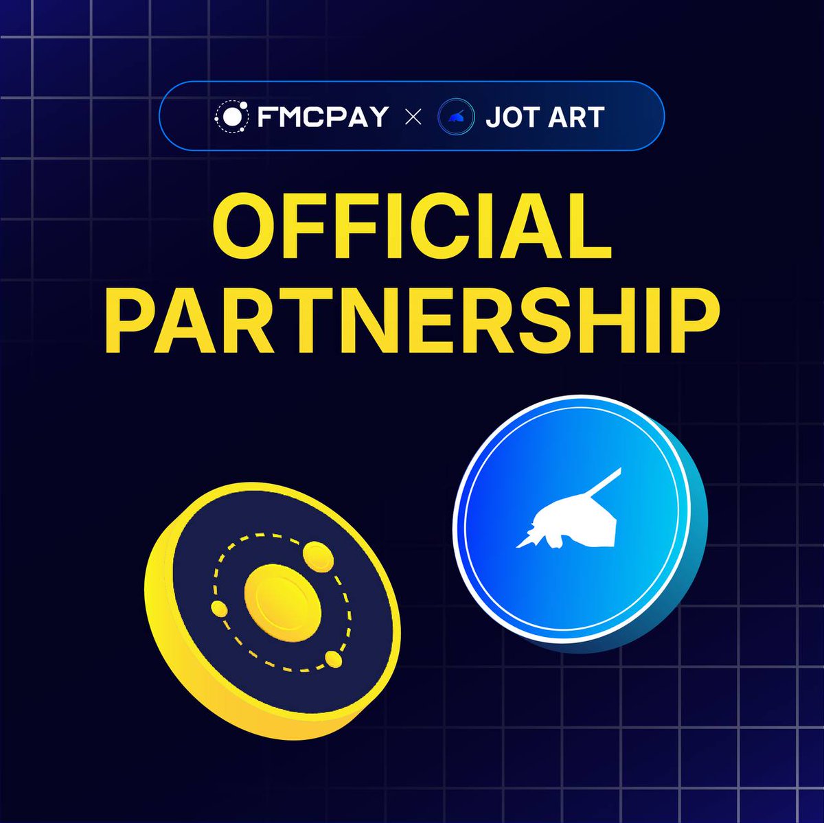 SmartCryptoNew1's tweet photo. 🚦 @FMCPay excited to partner with @JotArts, a cutting-edge platform that blends blockchain technology with digital art. 
 
🤝 Together, they empowering artists and collectors:
 
🖼️  #JotArt's #NFT marketplace offers a secure and exciting platform for artists to showcase their work and earn through NFTs.
 
🚀  #FMCPAY will boost Jot Art's reach and liquidity, making it easier for art lovers to discover and acquire incredible digital art.

🔽 VISIT 
https://t.co/1mA0a57S4R
#SCN1