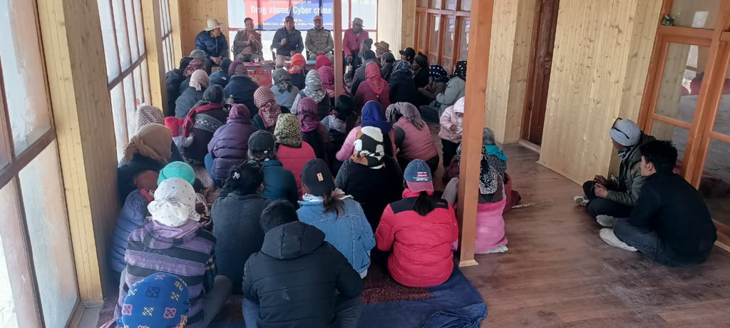 District Police Leh (@lehpolice) on Twitter photo PS Nyoma held a PCPG meeting on 7 April in border village Pungok-Hanlay to strengthen police-public ties. Officials focused on tenant verification, cyber crimes, drug abuse & financial frauds. Residents were urged to stay vigilant & support community policing.
<a href="/DGP_Ladakh/">DGP Ladakh</a> PS Nyoma held a PCPG meeting on 7 April in border village Pungok-Hanlay to strengthen police-public ties. Officials focused on tenant verification, cyber crimes, drug abuse & financial frauds. Residents were urged to stay vigilant & support community policing.
<a href="/DGP_Ladakh/">DGP Ladakh</a>