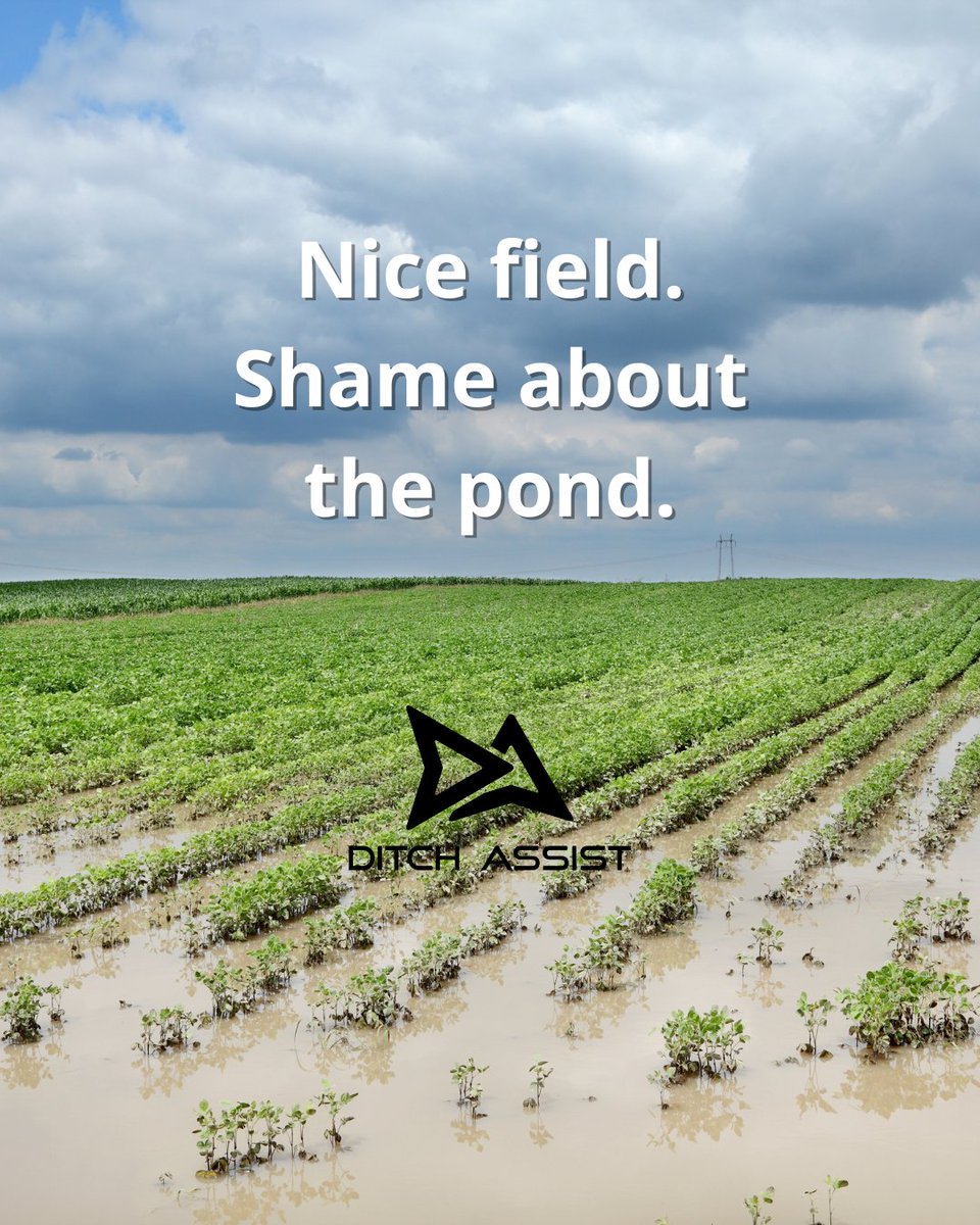 Nice field. Shame about the pond.

Most farms have a low spot like this—wet too long, yield down every year. But it doesn’t have to stay that way.

With Ideal Drainage Mapping, Ditch Assist™ owners get free access to on-demand drainage flow routes that show exactly where the