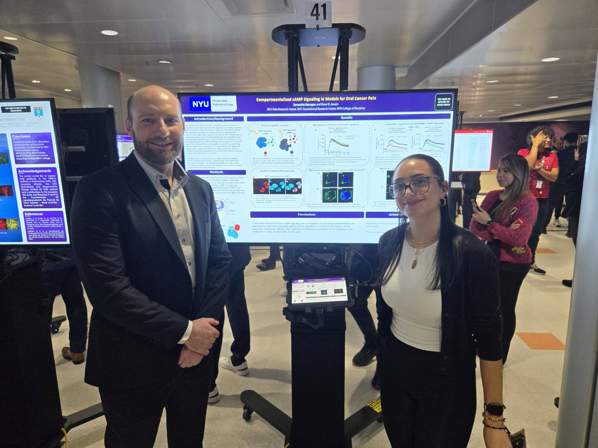 Circle_J_Labs's tweet photo. What a wonderful "Annual Research Day" Symposium here at NYU College of Dentistry. Congratulations to Samantha, Evan, and Brandon for all their challenging work and for their wonderful presentations. https://t.co/FvZbmE6TGn