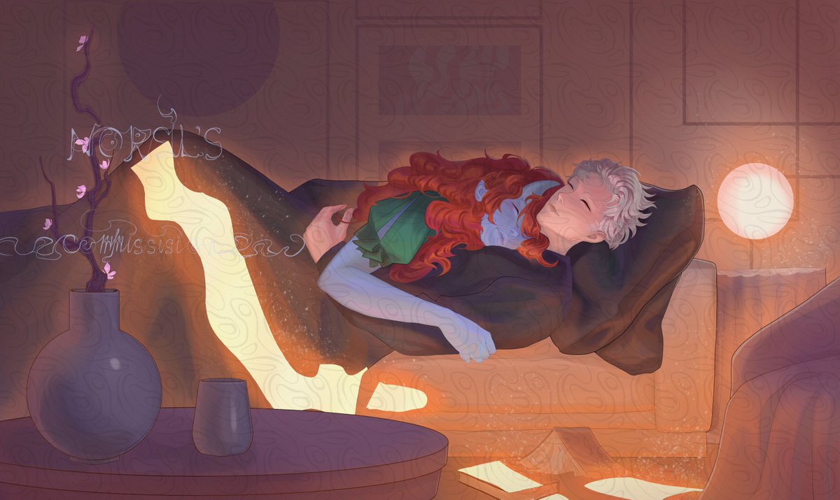 Norsil7's tweet photo. Hi~ („• ֊ •„)੭ I really have troubles with posting _(:3」∠)_ This is the last one Valentine commission i did

#fantasy #art #artwork #ArtistOnTwitter #ArtistOnX #dndart #dnd #happy #sleeping  #ValentinesDay #sunset #smallartist #Commission #commissionopen #CommissionedArt https://t.co/m34vs4iYNo
