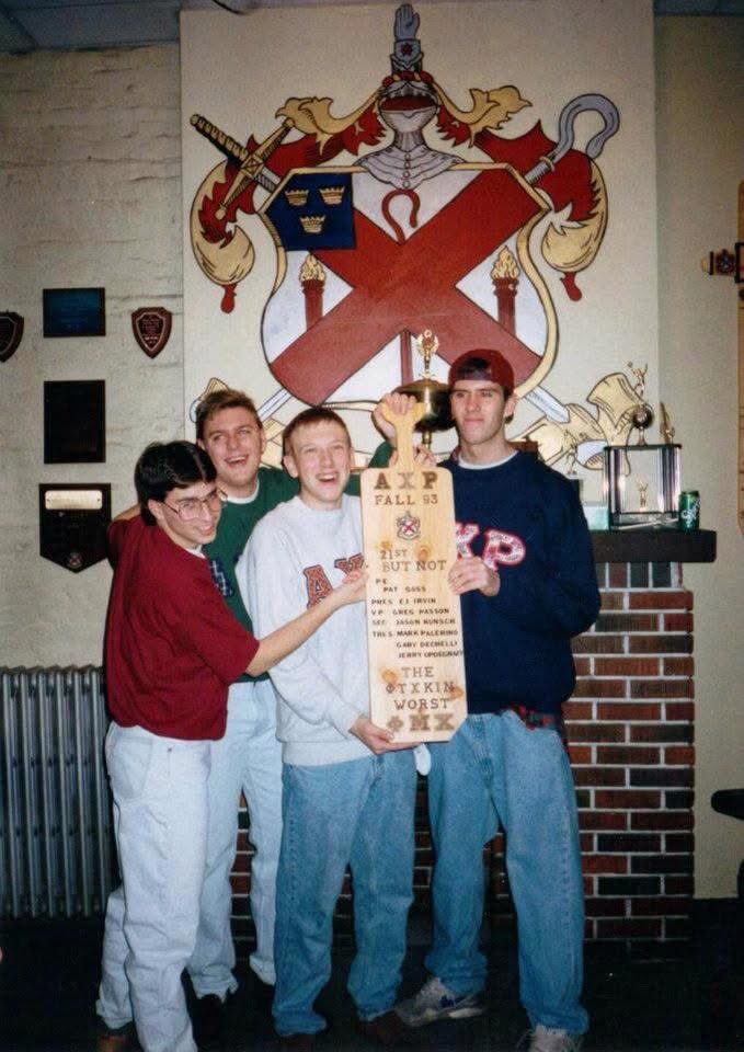 LHUAlphaChiRho's tweet photo. Throw back Thursday to the 90s. Check out those @BuschBeer cans. Some things never change! #AlphaChiRho #LockHaven @LHUalumni https://t.co/eHZIqdTaED