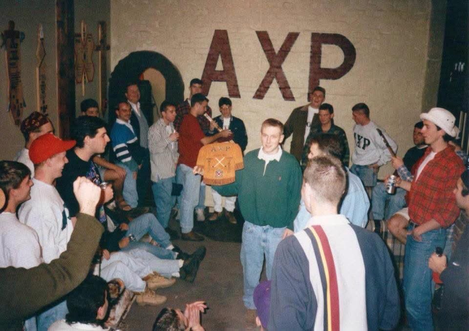 LHUAlphaChiRho's tweet photo. Throw back Thursday to the 90s. Check out those @BuschBeer cans. Some things never change! #AlphaChiRho #LockHaven @LHUalumni https://t.co/eHZIqdTaED