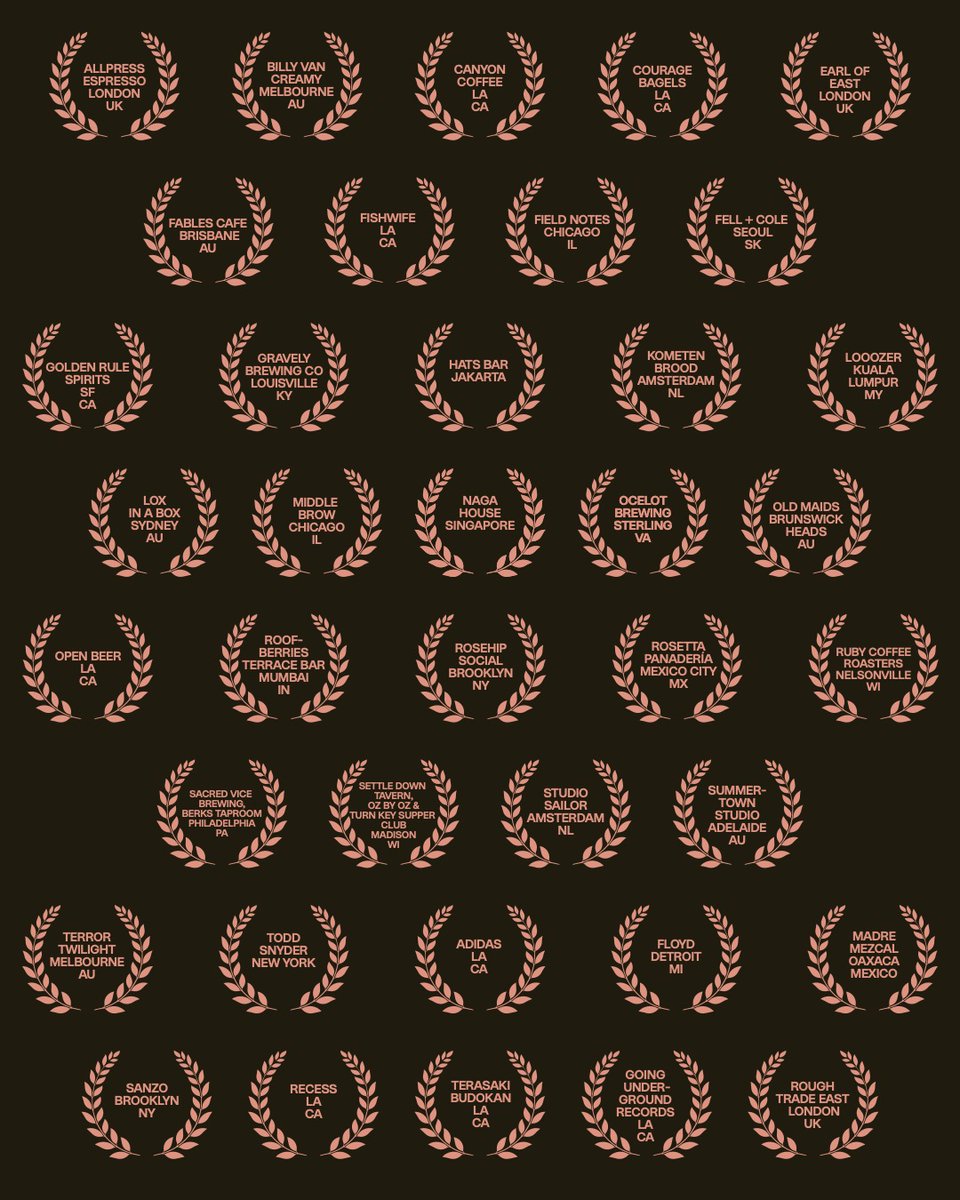 Bon Iver would like to thank its esteemed partners who are bringing to life the salmon-colored world of 'SABLE, fABLE'.

boniver.org/releaseday/

All events take place on Friday, April 11th. All events are in local time zone. All products are while supplies last.