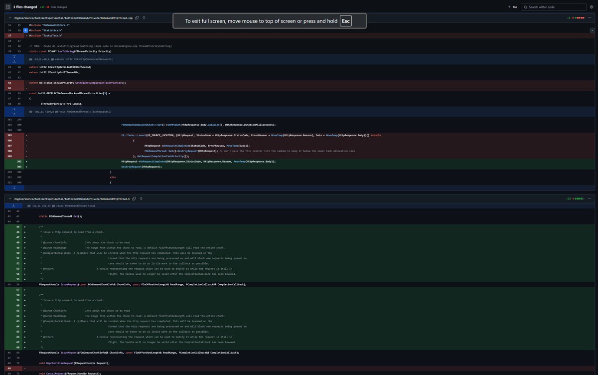 theredpix's tweet image. #Unreal 5.6 #Multithreading FOnDemandThread changes for http requests #cpp #gamedev