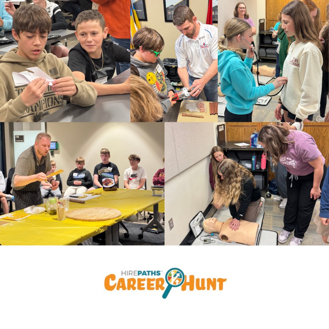 HirePaths (@hirepaths) on Twitter photo Our first Career Hunt was a blast! Around 300 Hays middle schoolers learned about jobs in their very own community. Thank you to <a href="/HaysChamber/">Hays Chamber</a> and <a href="/FHSUCareers/">FHSU Career Services</a> for partnering with us to host the event.
Coming soon: instructions on how to host a Career Hunt in your community! Our first Career Hunt was a blast! Around 300 Hays middle schoolers learned about jobs in their very own community. Thank you to <a href="/HaysChamber/">Hays Chamber</a> and <a href="/FHSUCareers/">FHSU Career Services</a> for partnering with us to host the event.
Coming soon: instructions on how to host a Career Hunt in your community!