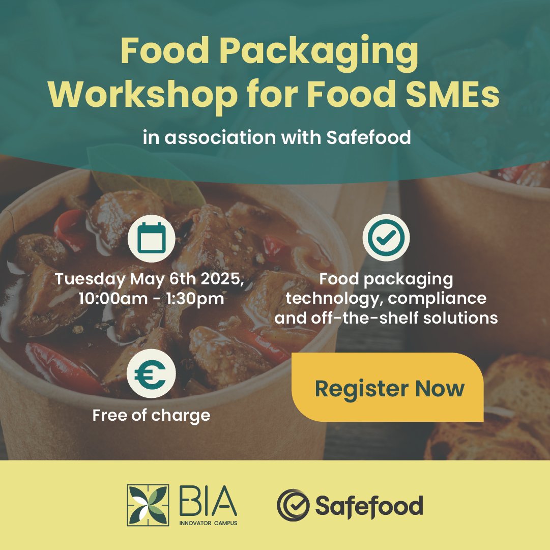 BIA Innovator Campus (@bia_innovator) on Twitter photo ๐ข Are you a food producer who's struggling to find the right packaging solution?
Join our FREE ๐
๐จ๐จ๐ ๐๐๐๐ค๐๐ ๐ข๐ง๐ ๐๐จ๐ซ๐ค๐ฌ๐ก๐จ๐ฉ on Tuesday May 6th and hear from three experts in the food packaging industry.
eventbrite.ie/e/food-packagiโฆ
#FoodInnovation #FoodPackaging ๐ข Are you a food producer who's struggling to find the right packaging solution?
Join our FREE ๐
๐จ๐จ๐ ๐๐๐๐ค๐๐ ๐ข๐ง๐ ๐๐จ๐ซ๐ค๐ฌ๐ก๐จ๐ฉ on Tuesday May 6th and hear from three experts in the food packaging industry.
eventbrite.ie/e/food-packagiโฆ
#FoodInnovation #FoodPackaging