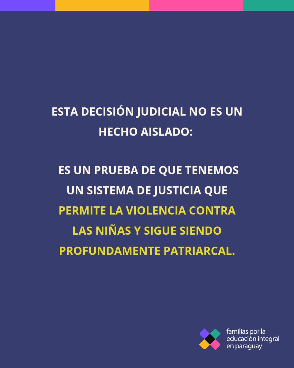 🚨 ¿Hasta cuándo la Justicia seguirá fallando a las niñas? 

Desde FEIPAR denunciamos una sentencia inaceptable que naturaliza la violencia contra las niñas en Paraguay.