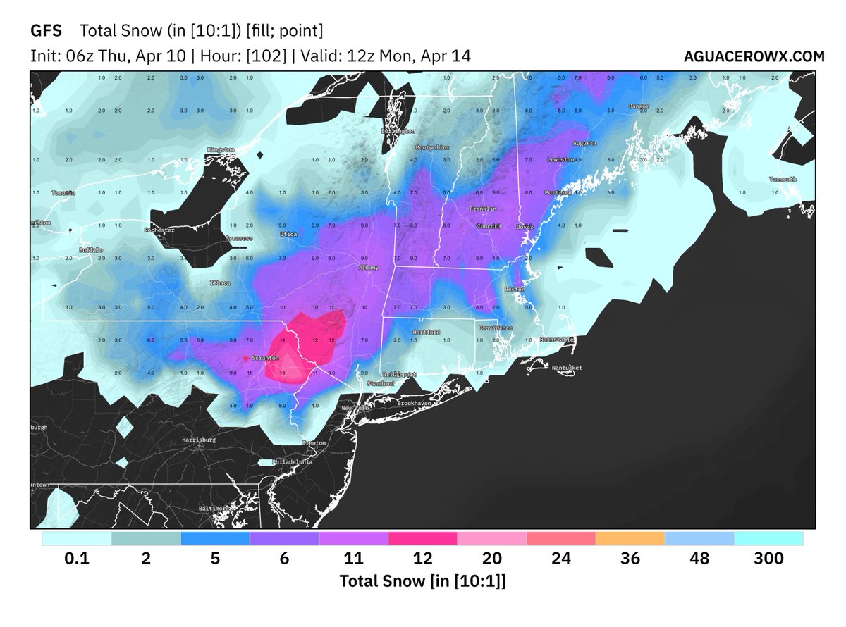 The GFS is really pulling for one last snowstorm before the season is over. Fingers crossed! aguacerowx.com/app