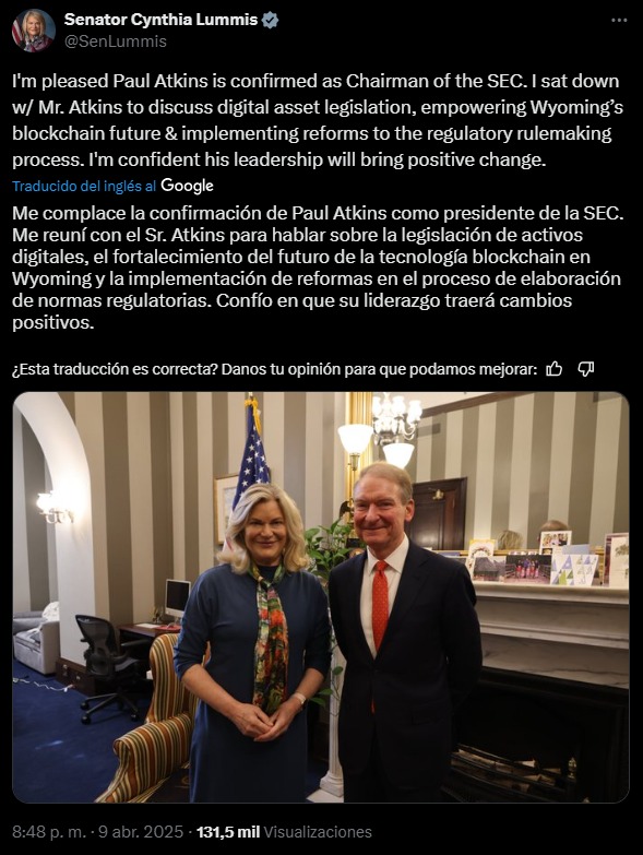 mycryptolawyer's tweet photo. #Cryptolegal #sec #cryptolaw #btcregulation #crytolawyer (Sec News Paul Atkins, el nuevo presidente de la SEC, es un "susurrador de empresas de Bitcoin") - 
by https://t.co/Kui2ariVBq https://t.co/PtyIuuunym