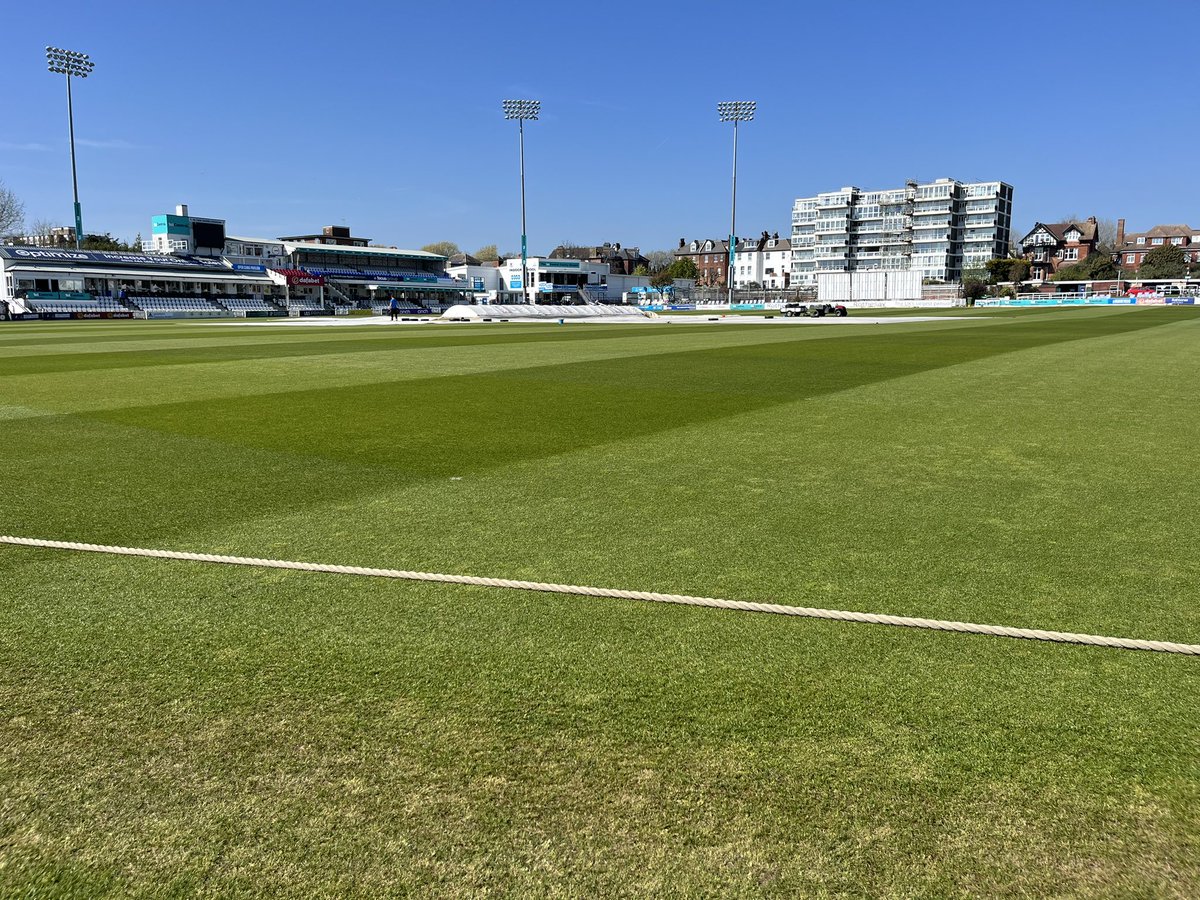 Adrian Harms (@adrianharms) on Twitter photo Hove looking fabulous ahead of the first home game of the <a href="/CountyChamp/">Rothesay County Championship</a> season, <a href="/SussexCCC/">Sussex Cricket</a> are unbeaten here under Paul Farbrace, but will be missing Ollie Robinson with a āminor foot issueā.
Ball by ball commentary from 11 tomorrow <a href="/BBCSussexSport/">BBC Sport Sussex</a> #bbccricket Hove looking fabulous ahead of the first home game of the <a href="/CountyChamp/">Rothesay County Championship</a> season, <a href="/SussexCCC/">Sussex Cricket</a> are unbeaten here under Paul Farbrace, but will be missing Ollie Robinson with a āminor foot issueā.
Ball by ball commentary from 11 tomorrow <a href="/BBCSussexSport/">BBC Sport Sussex</a> #bbccricket