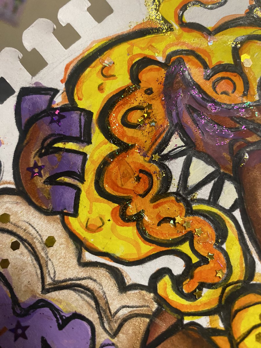 Closeups of frye i did for anarchyzine because I looove how I placed the glitter yay!
