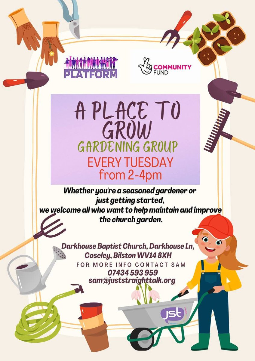 What a lovely afternoon it was on Tuesday. Great for a bit of gardening at Darkhouse Baptist Church. 
If you would like to join in with developing this garden, pop by on a Tuesday afternoon from 2-4pm.
<a href="/TNLComFund/">The National Lottery Community Fund</a>