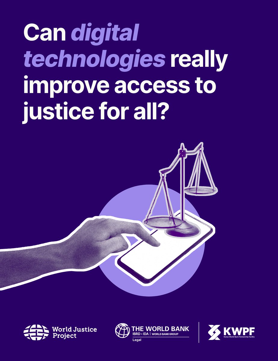 World Justice Project (@thewjp) on Twitter photo 🤖 Technological innovations can support legal systems—but they also pose risks around bias, transparency, and data security. Learn more in our report "Advancing #AccesstoJustice via #ICTs" and watch the <a href="/WorldBank/">World Bank</a>‘s Min Suk Kim and
<a href="/LeadingIdea/">Christopher Stephens</a> present this research 🤖 Technological innovations can support legal systems—but they also pose risks around bias, transparency, and data security. Learn more in our report "Advancing #AccesstoJustice via #ICTs" and watch the <a href="/WorldBank/">World Bank</a>‘s Min Suk Kim and
<a href="/LeadingIdea/">Christopher Stephens</a> present this research