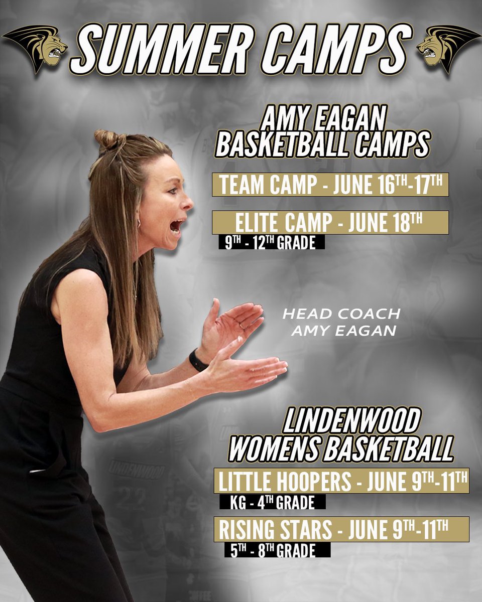Lindenwood Women’s Basketball (@lindenwoodwbb) on Twitter photo 📢 Camps are live and spots are filling up! ✍️ at 🔗 …nsbasketball.lindenwoodlionscamps.com
Questions email Coach Mellott at jmellott@lindenwood.edu 📢 Camps are live and spots are filling up! ✍️ at 🔗 …nsbasketball.lindenwoodlionscamps.com
Questions email Coach Mellott at jmellott@lindenwood.edu